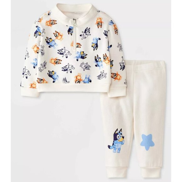 Bluey Other - Baby Boys Bluey Sweat Pants & Sweatshirt Set - Size 3-6M